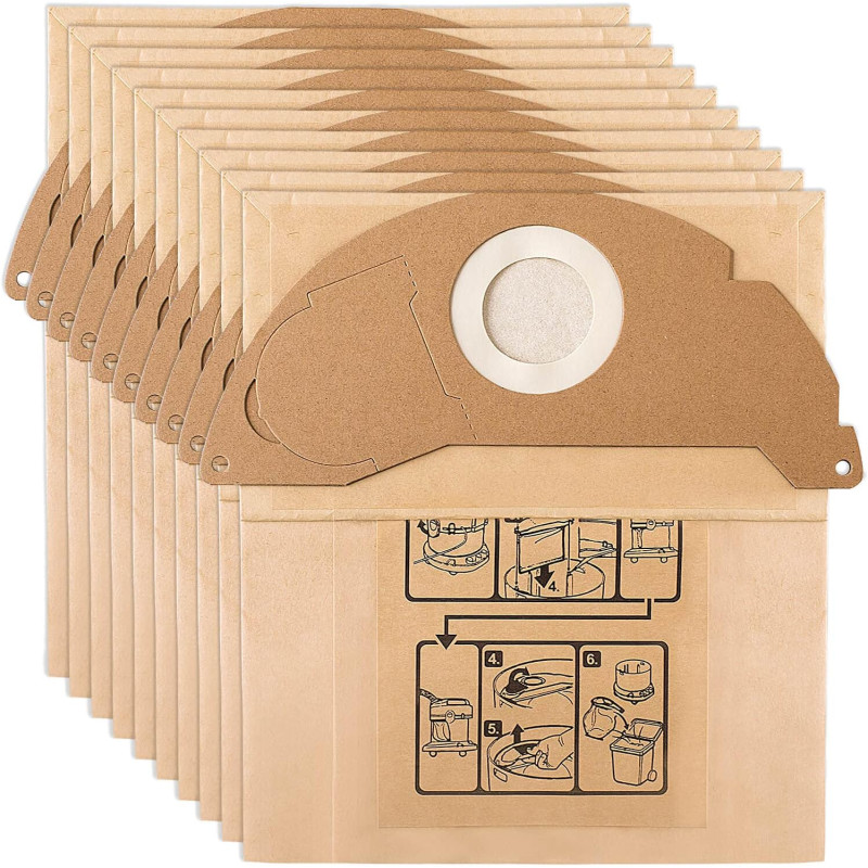 Sachet Filtre Papier pour Aspirateur Multifonction Eau et Poussière Karcher