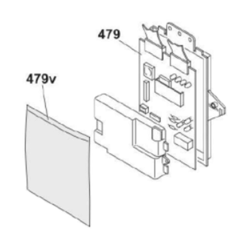 Module electronique programmé repère 479J Lave-linge 49121950 CANDY Lave-linge 49121950 CANDY