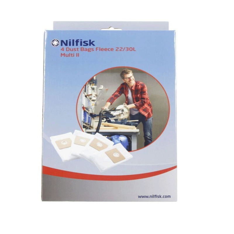 SOS Accessoire 4 sacs pour Multi II 22/ Multi II 30 Aspirateur 107417195 NILFISK