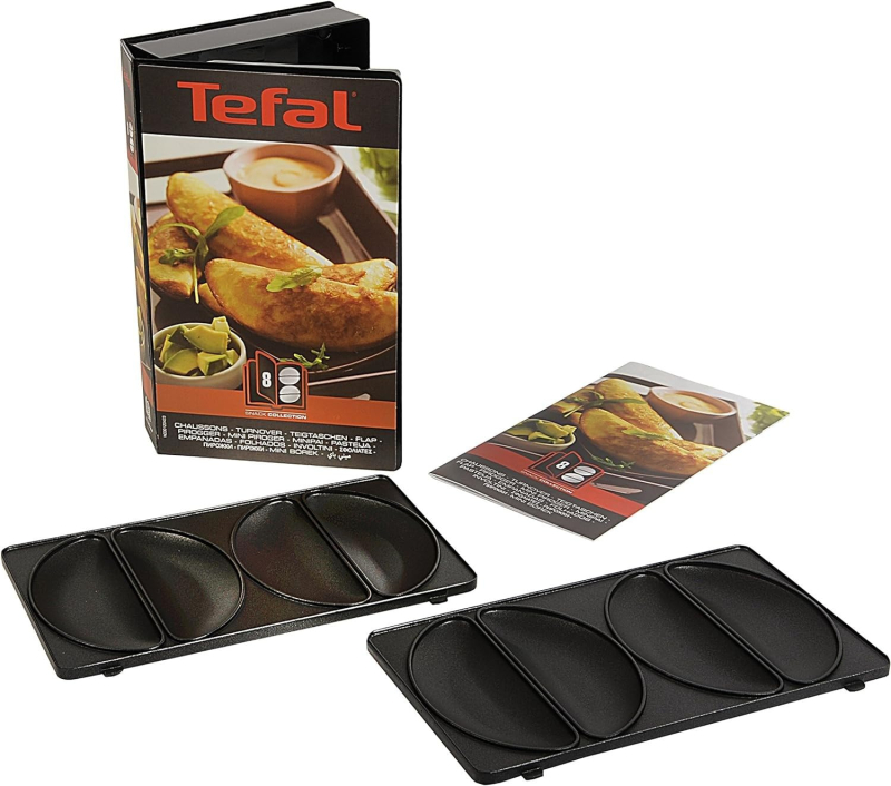 Tefal Coffret Snack Collection - 2 plaques empanadas + 1 livre de recettes XA800812, Noir
