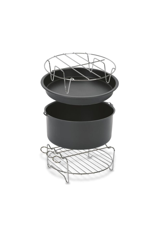 Tefal Panier de cuisine XA1120 Easy Fry XL 17 cm, insert 4 accessoires, cuisine saine, antiadhésif, gris