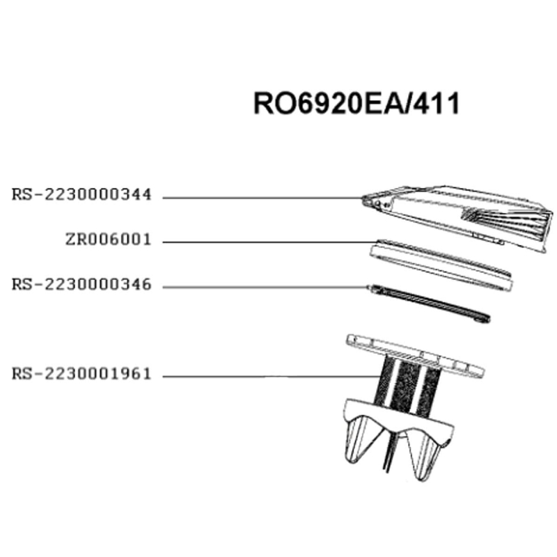 Grille séparateur (RS-2230001961) Aspirateur RS-2230001961 ROWENTA Aspirateur RS-2230001961 ROWENTA