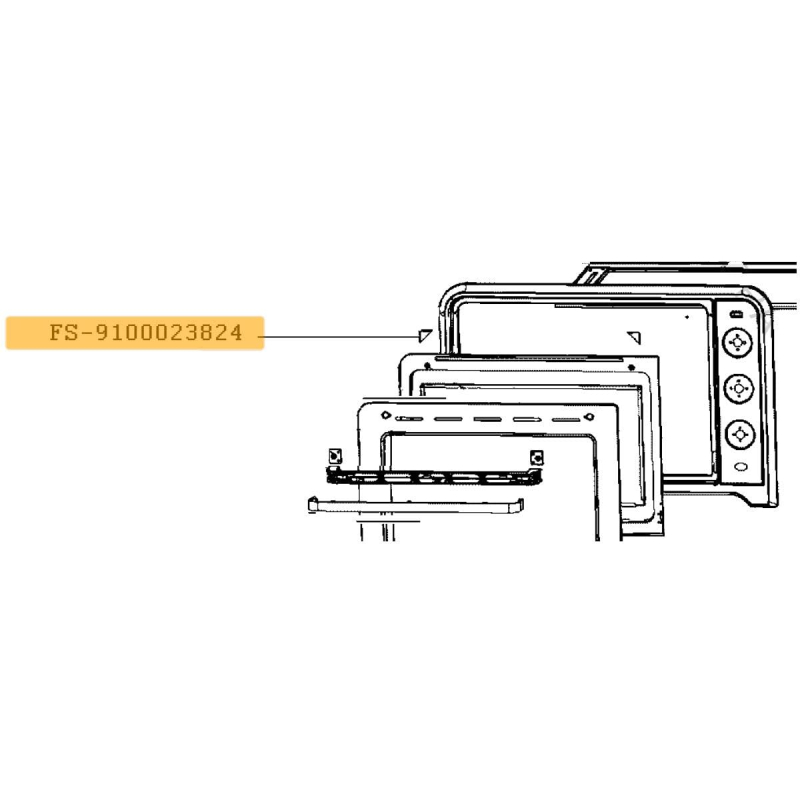 Lot de 2 supports vitre Four, cuisinière FS-9100023824 MOULINEX Four, cuisinière FS-9100023824 MOULINEX