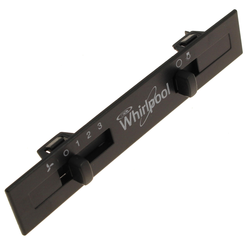Bandeau noir + curseurs pour Hotte Whirlpool