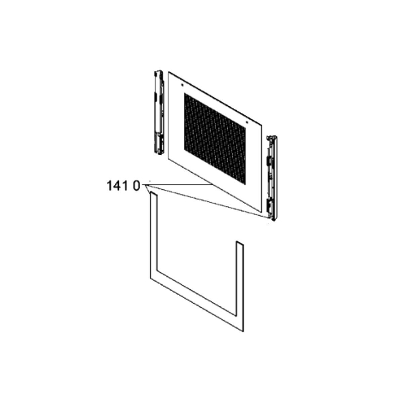 Vitre extérieure de porte repère 1410 d'origine 595X482 mm Four, cuisinière 481010782221, C00447135 WHIRLPOOL