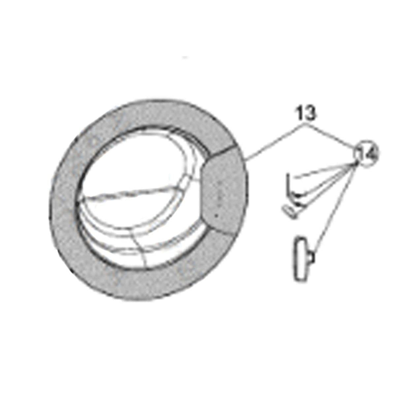 Hublot complet d'origine Lave-linge C00542929, 488000542929 ARISTON HOTPOINT Lave-linge C00542929, 488000542929 ARISTON HOTPOINT