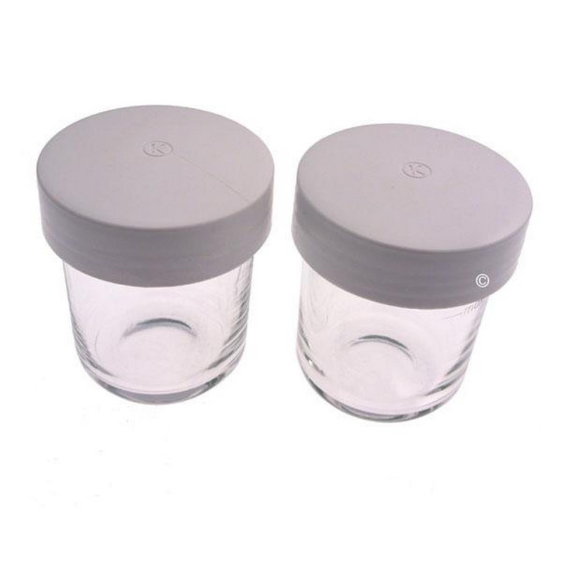 Lot de 2 pots verre + couvercle pour AT320 Robot ménager KW697736 KENWOOD Robot ménager KW697736 KENWOOD