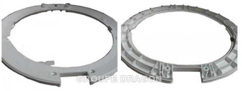 CADRE HUBLOT INTERIEUR BLANC POUR LAVE LINGE WHIRLPOOL
