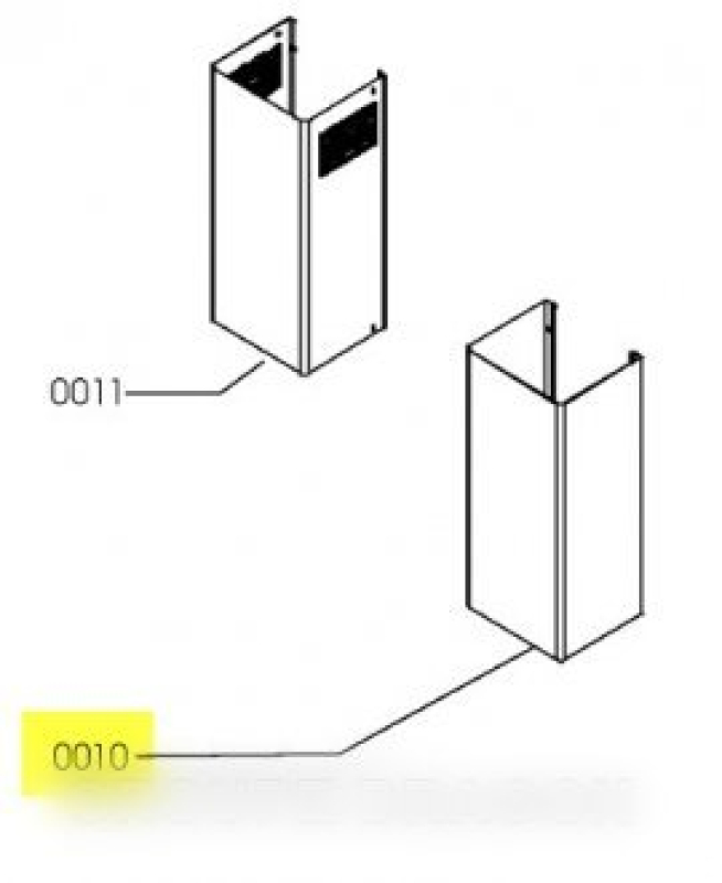 cheminee inox partie inferieure pour hotte IKEA