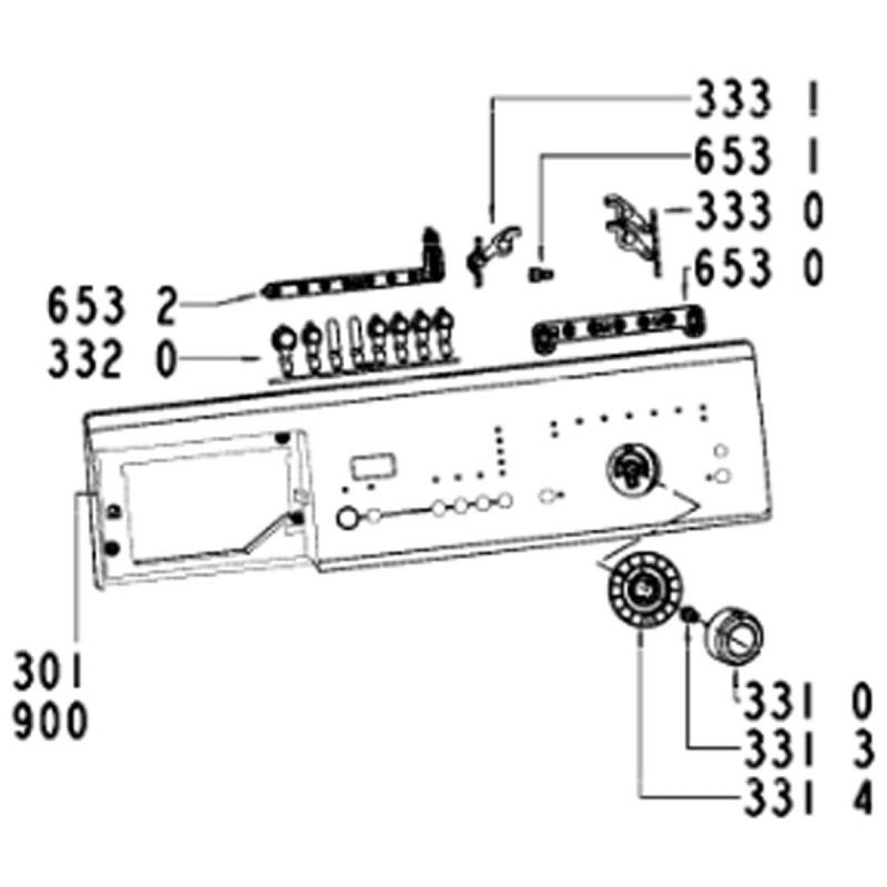 Bouton (repere 332 0) d'origine 481213448395 BAUKNECHT