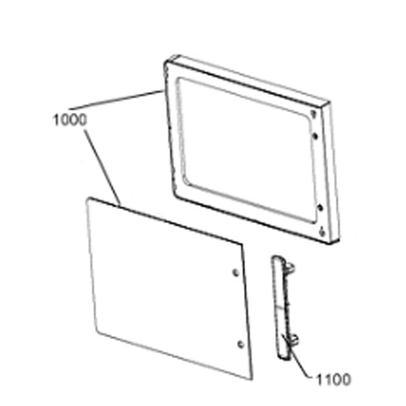 Encadrement exterieur porte (repere 1000) d'origine 482000016231 WHIRLPOOL