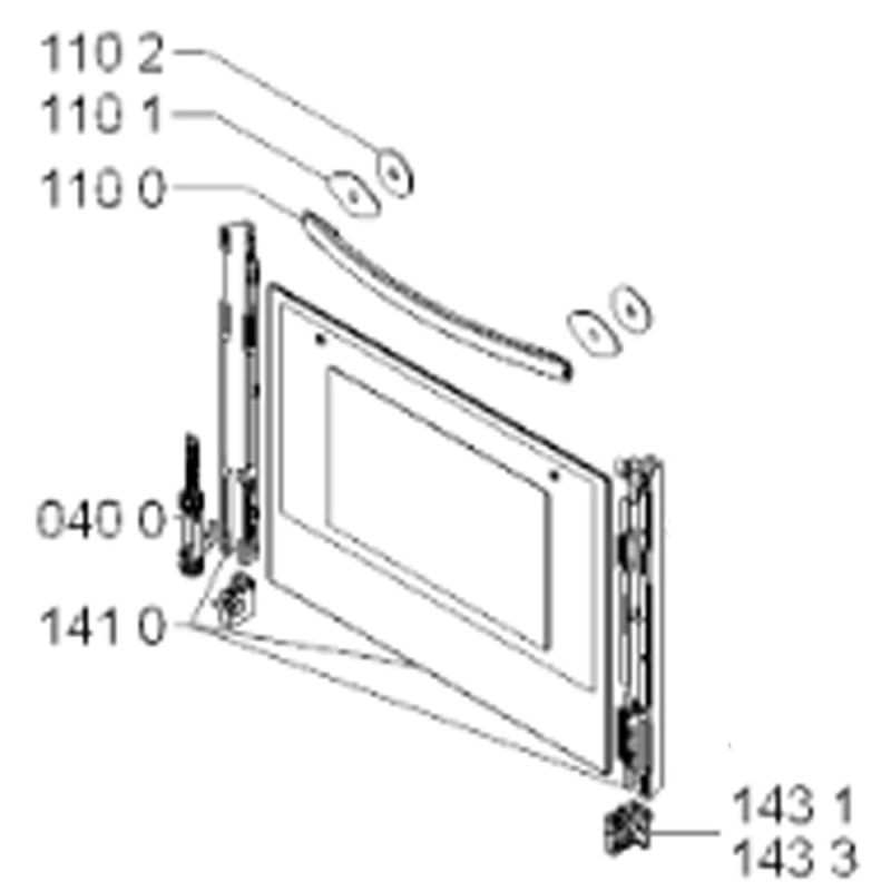 Vitre externe (repere 141 0) d'origine 481010431485 WHIRLPOOL