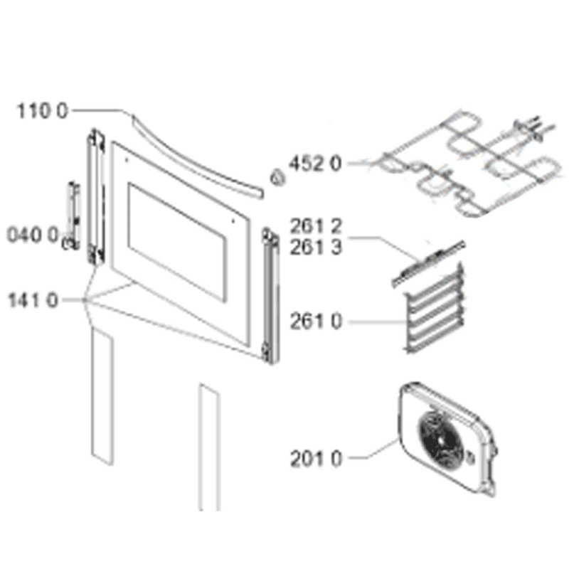 Vitre de four + support (repere 141 0) d'origine 481010898182 INDESIT