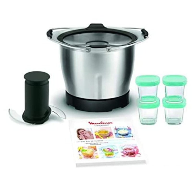 Mini bol + 4 pots en verre XF387E10 MOULINEX