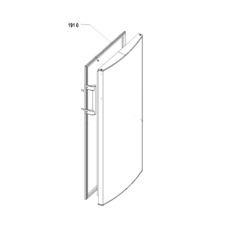 Joint de porte (partie refrigerateur) repere 191 0 d'origine 480132102838 WHIRLPOOL