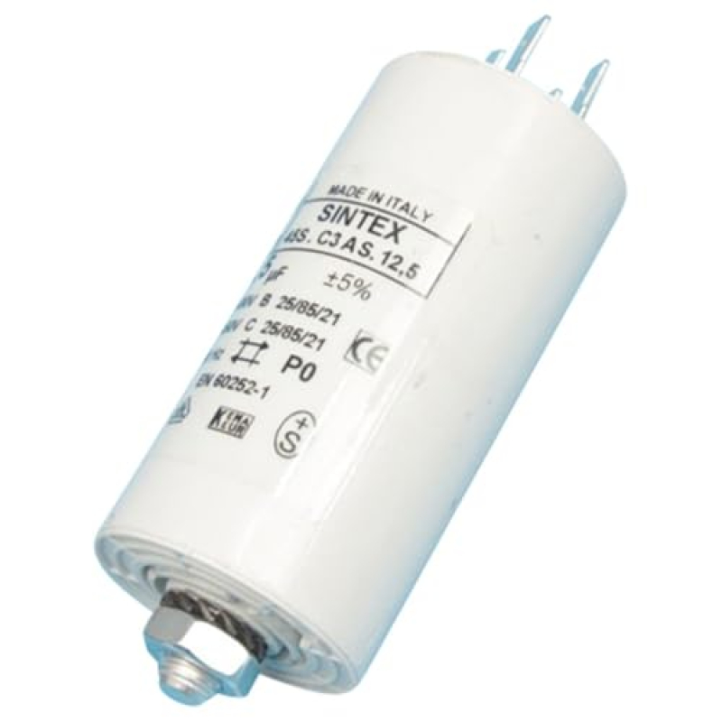 Condensateur 12.5MF pour Lave-linge 481281728955, 2807960100 2I MARCHI, ALTUS, ARDEM, ARISTON HOTPOI