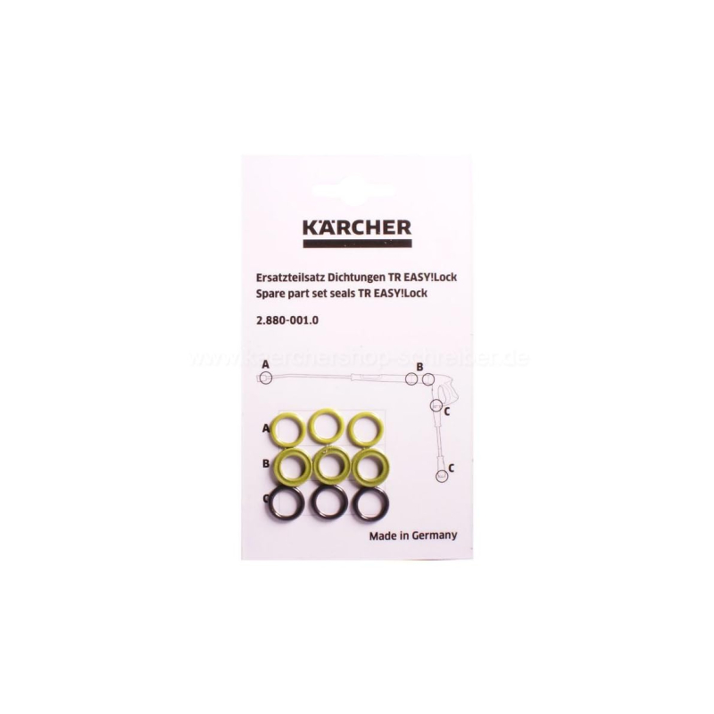 Jeu de joints de rechange pour Nettoyeur vapeur KÄRCHER 2.880-001.0, 28800010