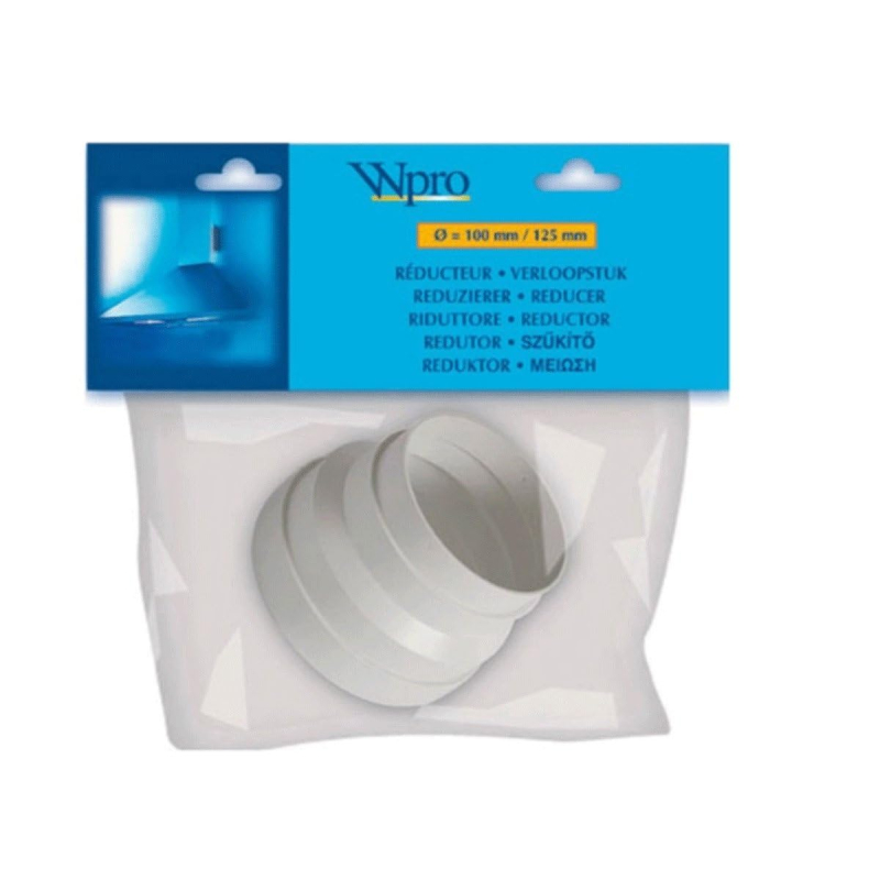 Réducteur plastique 100/125mm pour Hotte WHIRLPOOL 481281718049, CHR100