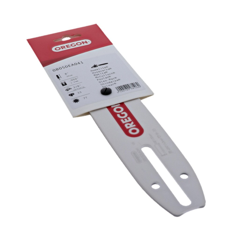 Oregon 080SDEA041 Barre de Guidage à Rivets Simples Blanc 20,3 cm