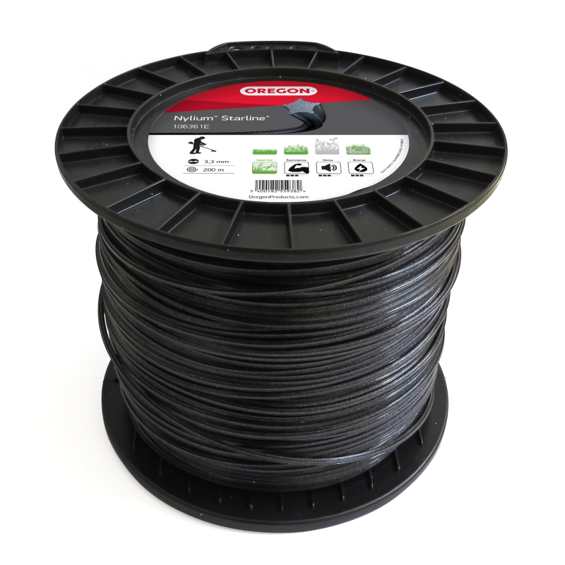 Fil de débroussailleuse Oregon Nylon Étoile 3.3mm, 106361E