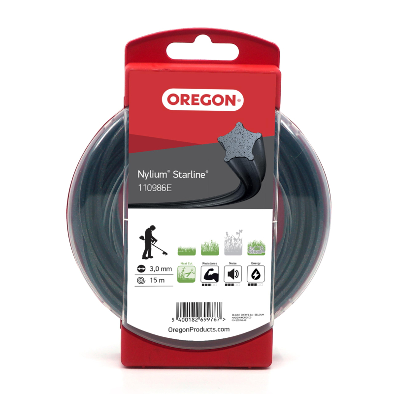 Fil en étoile Oregon Nylium pour coupe-bordures et débroussailleuses 110986E