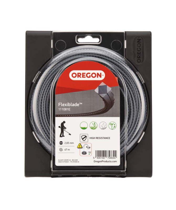 Oregon 111081E Fil de coupe strié FlexiBlade, 2,65 mm, rouleau de 47 m