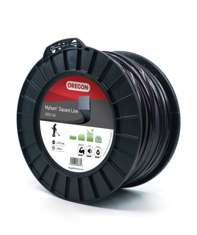 Fil Débroussailleuse Carré Nylium Noir Ø3.75mm/100m Oregon 295314E