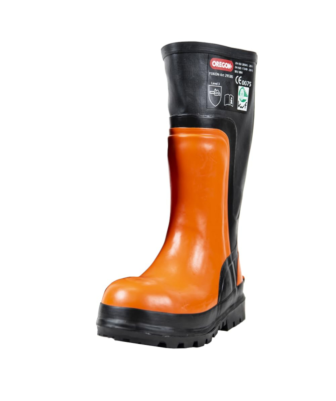 OREGON Yukon - Bottes en Caoutchouc avec Protège-Orteils en Acier pour Tronçonneuse (Pointure 46)