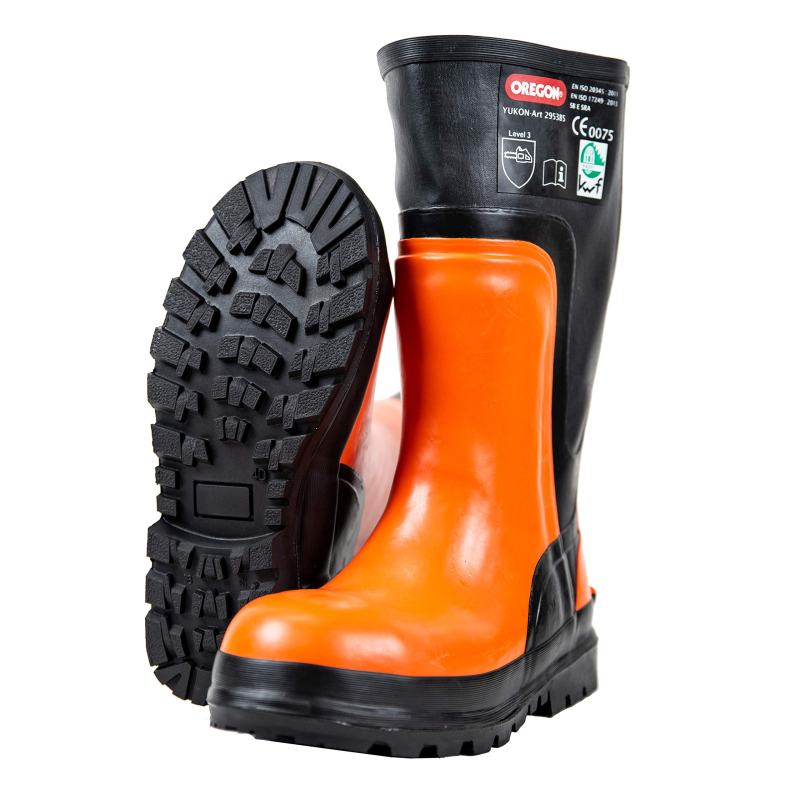 OREGON Yukon - Bottes en Caoutchouc avec Protège-Orteils en Acier pour Tronçonneuse (Pointure 48)