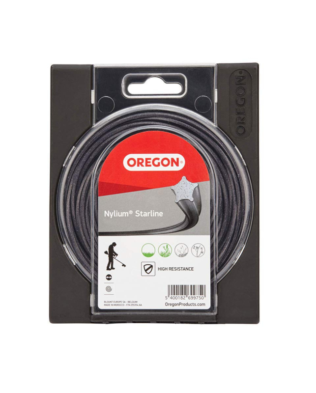 Fil Débroussailleuse Etoile Nylium Starline Noir Ø1.3mm/15m Oregon 533744