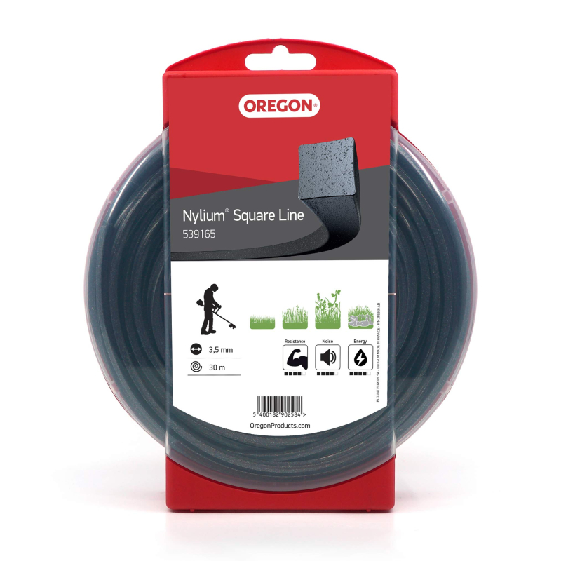 Fil Débroussailleuse Carré Nylium Noir Ø3.5mm/30m Oregon 539165