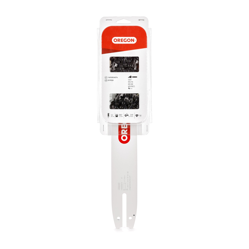 Kit Guide Chaîne Oregon 543482 Combo Guide 140SDEA074 + 2 Chaînes 91P050E