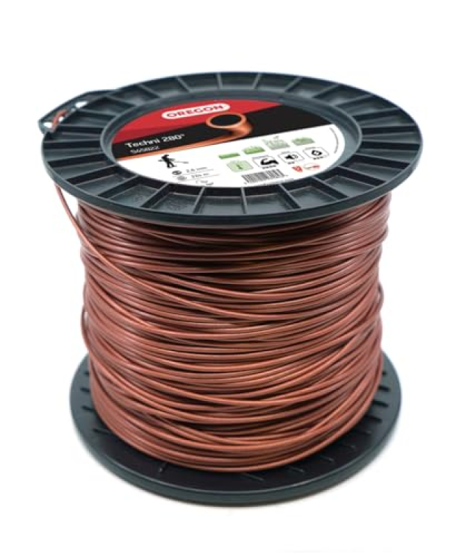 Fil Débroussailleuse Rond Techni 280° Marron/Noir Ø2.5mm/324m Oregon 545822
