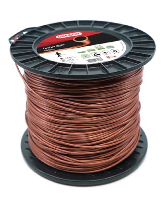 Fil Débroussailleuse Rond Techni 280° Marron/Noir Ø3.0mm/224m Oregon 545824