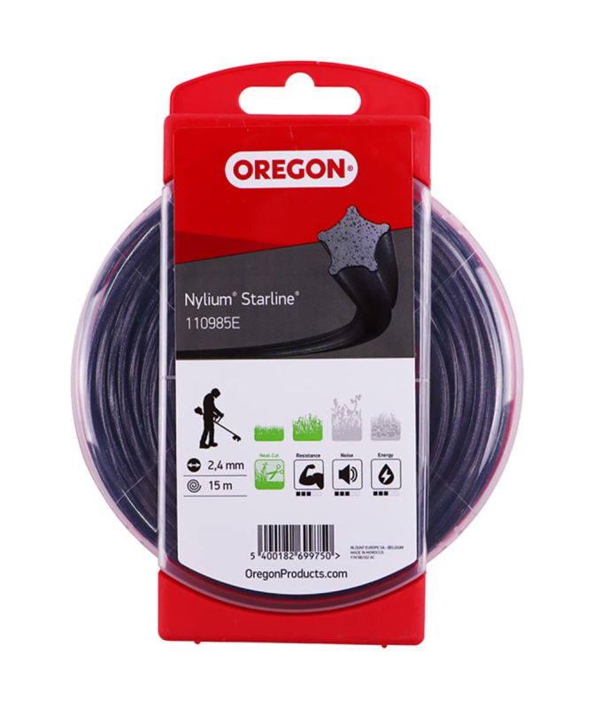Fil Débroussailleuse Etoile Nylium Starline Noir Ø2.7mm/15m Oregon 559054