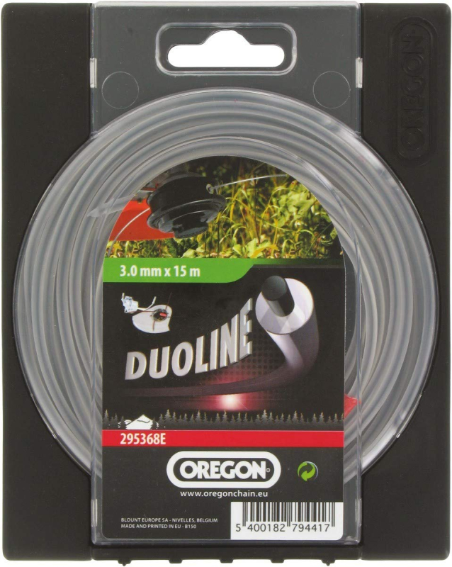 Fil Débroussailleuse Rond Duoline Transparent/Noir Ø4.0mm/64m Oregon 581220