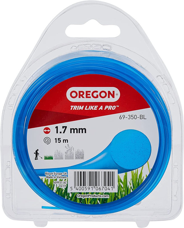 Fil Débroussailleuse Rond Nylon Bleu Ø1.7mm/15m Oregon 69-350-BL