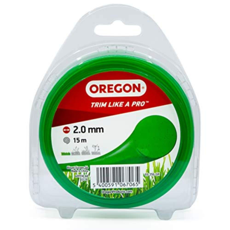 Fil Débroussailleuse Rond Nylon Vert Ø2.0mm/15m Oregon 69-356-GR