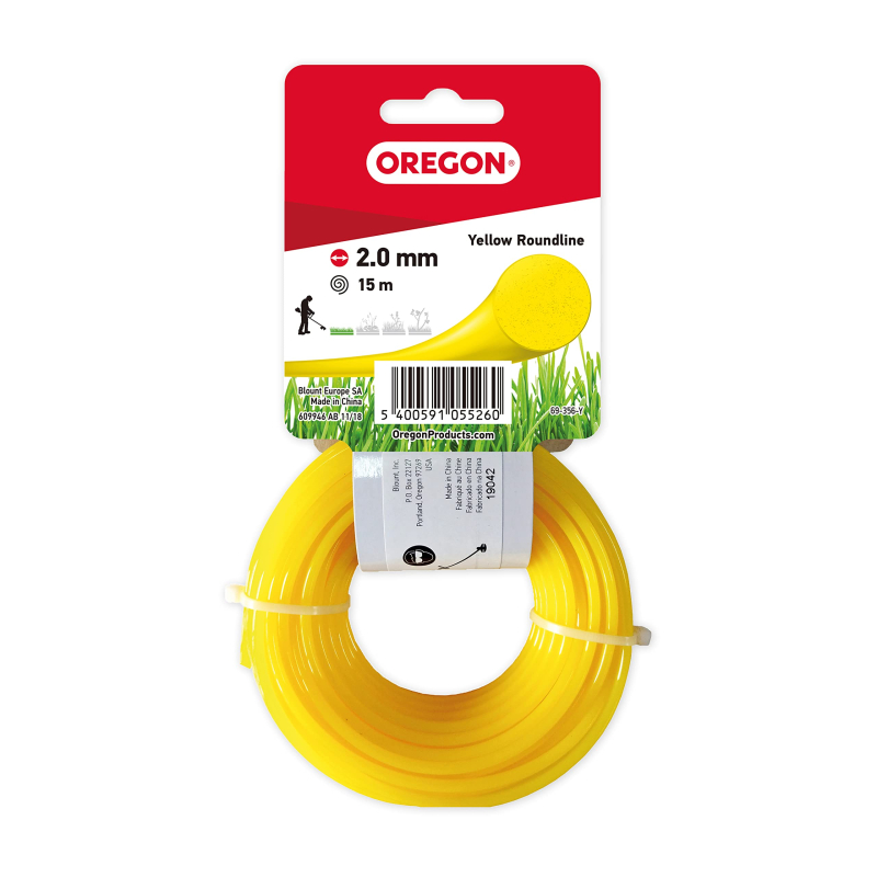 Fil Débroussailleuse Rond Nylon Jaune Ø2.0mm/15m Oregon 69-356-Y