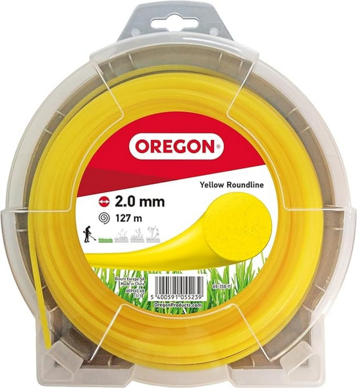 Fil Débroussailleuse Rond Nylon Jaune Ø2.0mm/127m Oregon 69-358-Y