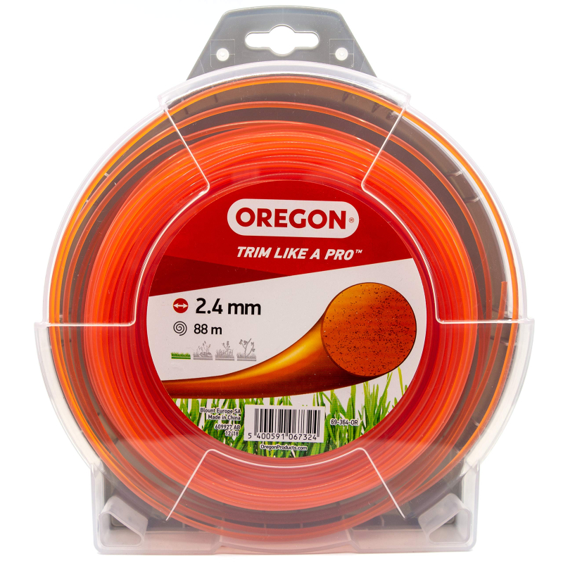 Fil Débroussailleuse Rond Nylon Orange Ø2.4mm/88m Oregon 69-364-OR
