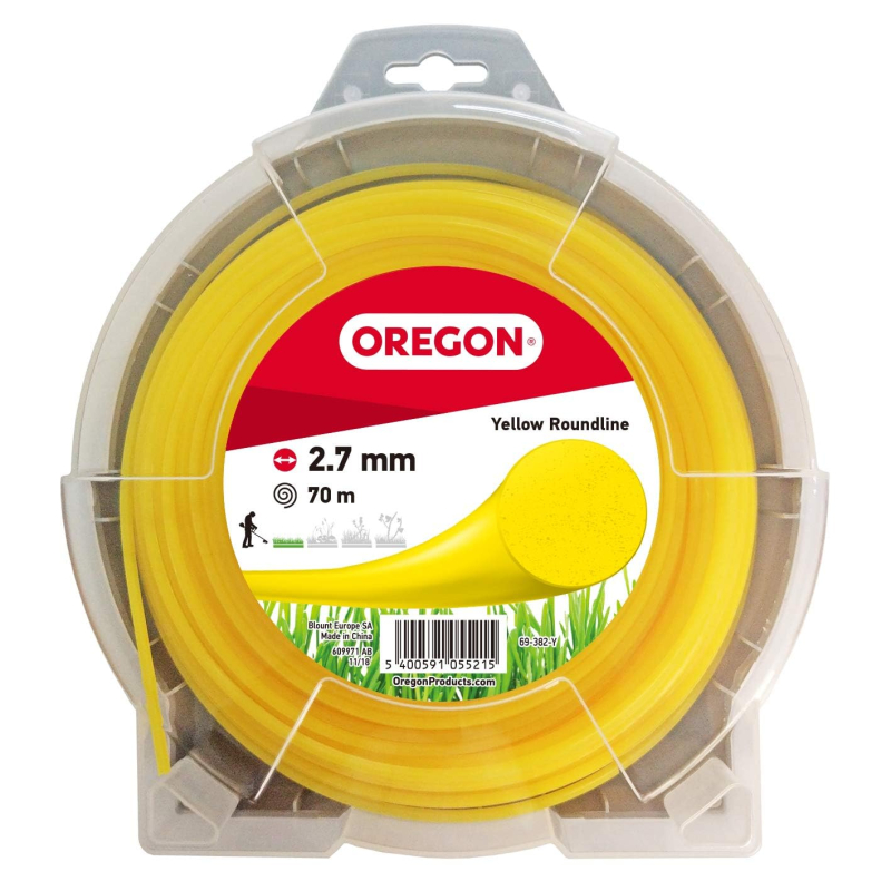 Fil Débroussailleuse Rond Nylon Jaune Ø2.7mm/70m Oregon 69-382-Y