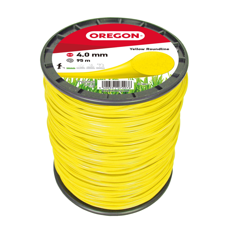 Fil Débroussailleuse Rond Nylon Jaune Ø4.0mm/95m Oregon 69-388-Y