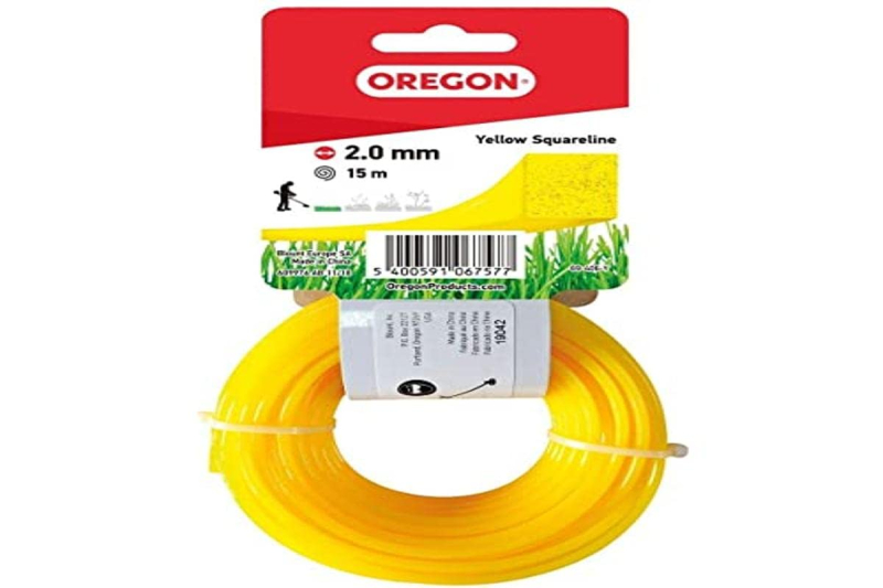 Fil Débroussailleuse Carré Nylon Jaune Ø2.0mm/15m Oregon 69-406-Y