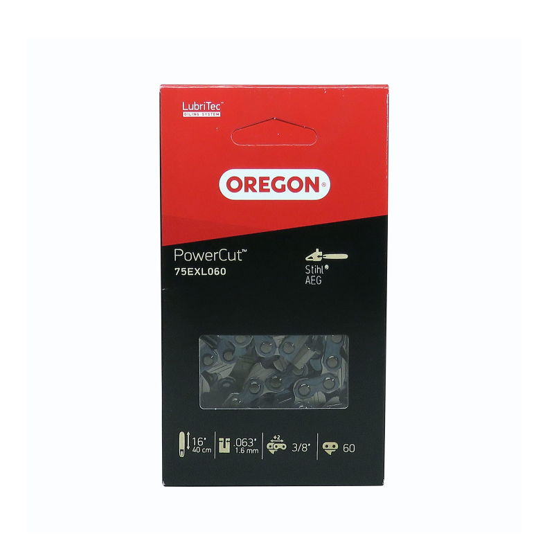 Chaîne De Tronçonneuse Oregon 75EXL060E Pas : 3/8 Jauge : 1.6 Maillons : 60 - PowerCut