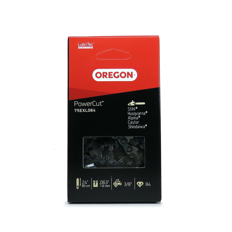 Chaîne De Tronçonneuse Oregon 75EXL084E Pas : 3/8 Jauge : 1.6 Maillons : 84 - PowerCut