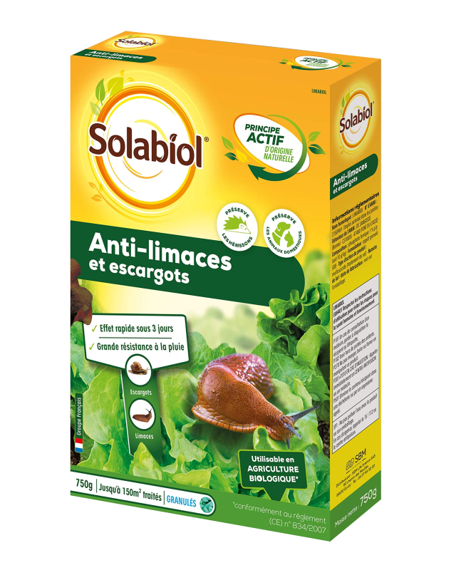 Anti Limaces Et Escargots Bio Solabiol 750G
