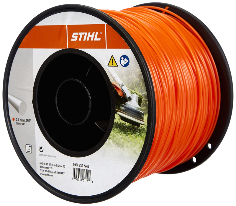 Fil De Coupe Rond STIHL Débrousailleuse 00009302246 - 2,4 Mm - 253 M