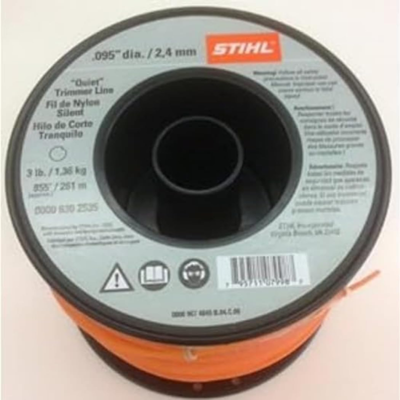 Fil De Coupe Rond Et Silencieux STIHL Débrousailleuse 00009302535 - 2,4 Mm - 253 M