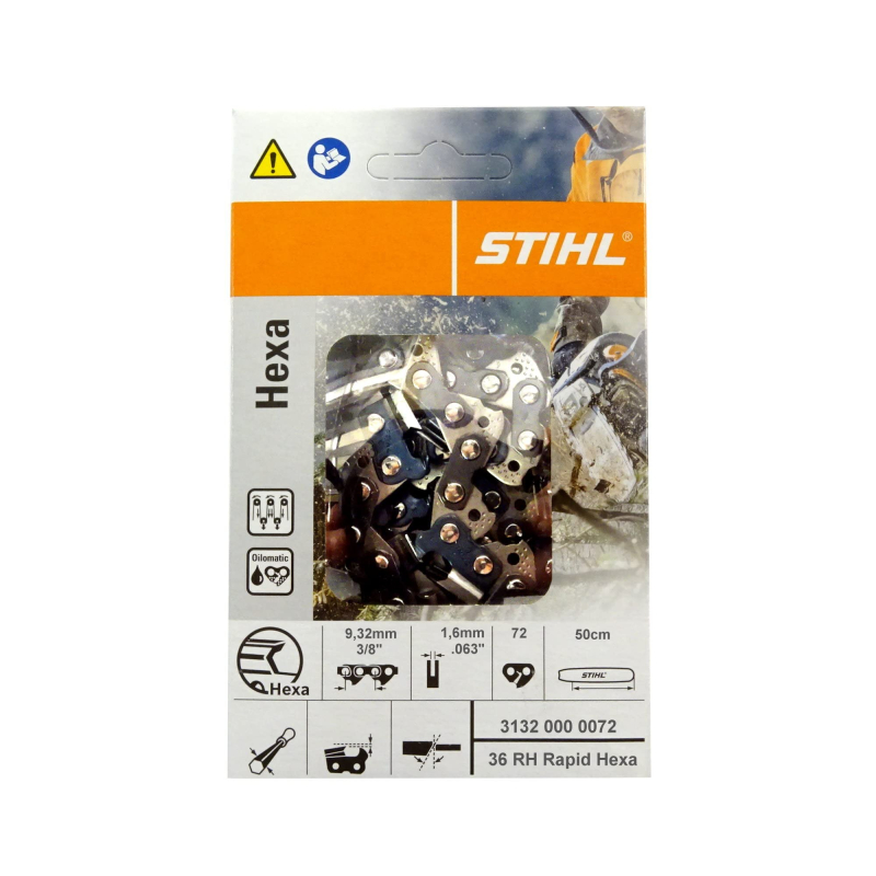 Chaîne tronçonneuse STIHL 31320000072 Pas : 3/8' Jauge : 1.6 Maillons : 72